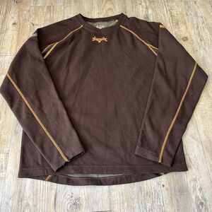 Scentlok Hunting Shirt Fleece Men's Large Brown Orange Y2K Vintage Streetwear